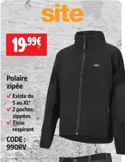 Screwfix site Polaire zipée offre
