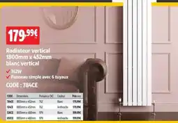 Screwfix Radiateur vertical offre