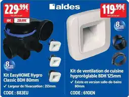 Screwfix aldes Kit EasyHOME Hygro Classic BDH 80mm offre