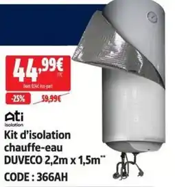 Screwfix ati Kit d'isolation chauffe-eau offre
