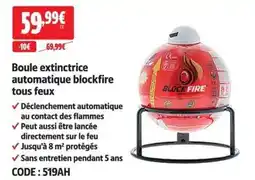 Screwfix BLOCK FIRE Boule extinctrice automatique offre