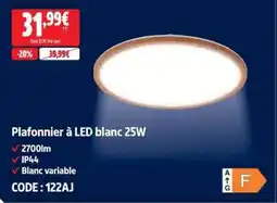 Screwfix Plafonnier à LED blanc 25W offre