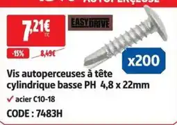 Screwfix EASY DRIVE Vis autoperceuses à tête cylindrique basse PH offre