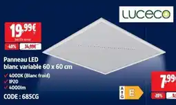 Screwfix Luceco panneau led blanc offre
