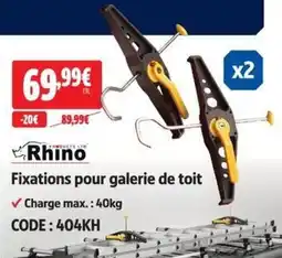 Screwfix Rhino Fixations pour galerie de toit offre