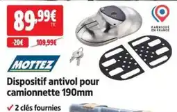 Screwfix MOTTEZ Dispositif antivol pour camionnette 190mm offre
