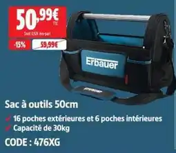 Screwfix Erbauer Sac à outils 50cm offre