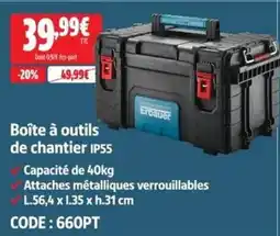 Screwfix Erbauer Boîte à outils de chantier offre