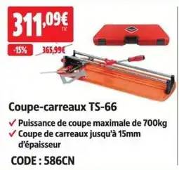 Screwfix Coupe-carreaux TS-66 offre