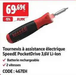Screwfix SpeedE Tournevis à assistance électrique offre