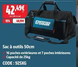Screwfix Erbauer sac à outils 50cm offre