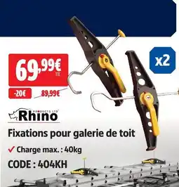 Screwfix Rhino fixations pour galerie de toit offre