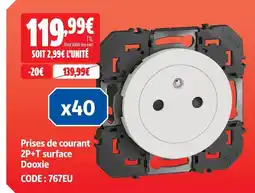 Screwfix Dooxie prises de courant 2p+t surface x40 offre