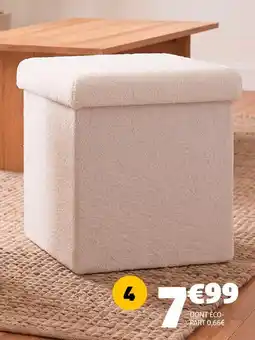 GiFi Pouf coffre clara bouclette offre