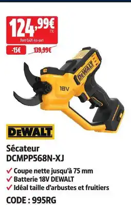 Screwfix Dewalt sécateur dcmpp568n-xj offre