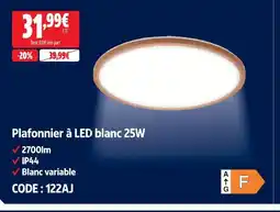 Screwfix Plafonnier à led blanc 25w offre