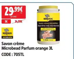 Screwfix Bardahl savon crème microbead parfum orange offre