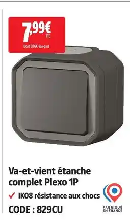 Screwfix Va-et-vient étanche complet plexo 1p offre