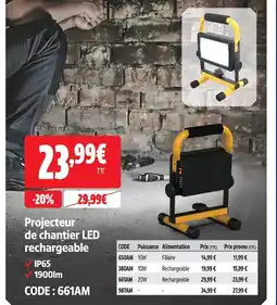 Screwfix Projecteur de chantier led offre