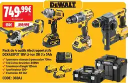 Screwfix Dewalt pack de 4 outils électroportatifs dck428p3t 18v li-ion xr 3 x 5ah offre