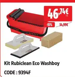Screwfix Kit rubiclean eco washboy offre