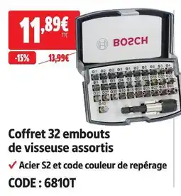 Screwfix Bosch coffret 32 embouts de visseuse assortis offre