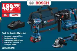 Screwfix Bosch pack de 3 outils 18v li-ion offre