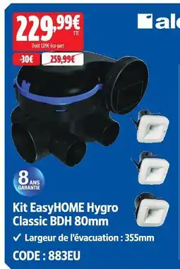 Screwfix Aldes kit easyhome hygro classic bdh 80mm offre