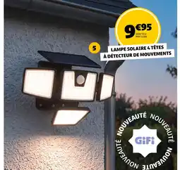 GiFi Lampe solaire murale 4 têtes offre