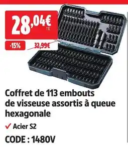 Screwfix Coffret de 113 embouts de visseuse assortis à queue hexagonale offre