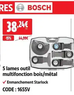Screwfix Bosch 5 lames outil multifonction bois/métal offre
