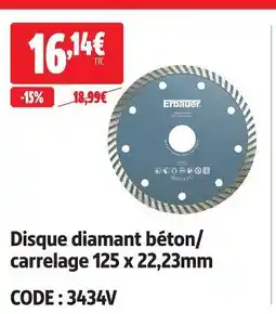 Screwfix Erbauer disque diamant beton/carrelage 125 x 22,23mm offre