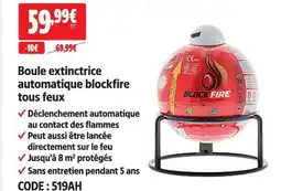 Screwfix Boule extinctrice automatique blockfire tous feux offre