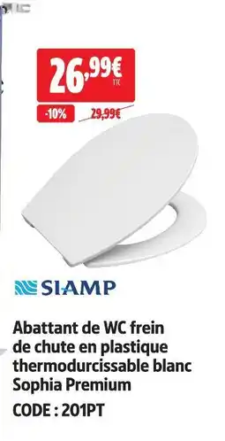 Screwfix Siamp abattant de wc frein de chute en plastique thermodurcissable blanc sophia premium offre