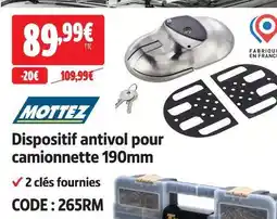 Screwfix Mottez dispositif antivol pour camionnette offre