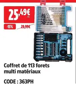 Screwfix Coffret de 113 forets multi matériaux offre