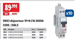 Screwfix Legrand dnx3 disjoncteur 1p+n c16 3000a offre