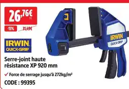 Screwfix Irwin quick-grip serre-joint haute résistance xp offre