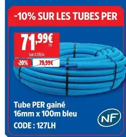 Screwfix Tube per gainé bleu offre