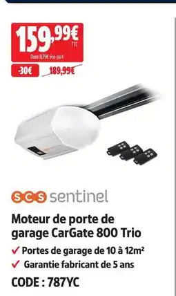 Screwfix Scs sentinel moteur de porte de garage cargate 800 trio offre