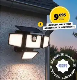 GiFi Lampe solaire 4 têtes offre
