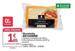 Promocash Promo - bruschetta en cuisine offre