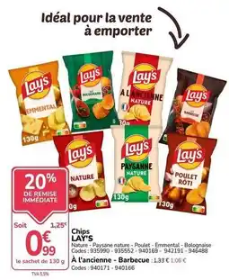 Promocash Lay's - chips offre
