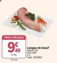 Promocash Promo - langue de bœuf offre