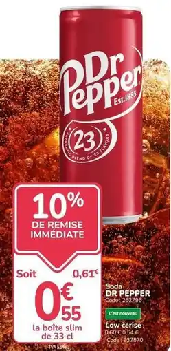 Promocash Dr pepper - extra offre