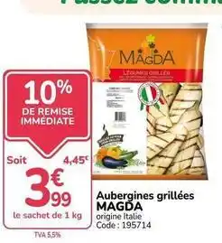 Promocash Aubergines grillées offre
