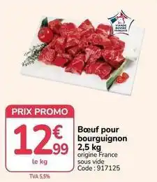 Promocash Promo - boeuf pour bourguignon offre