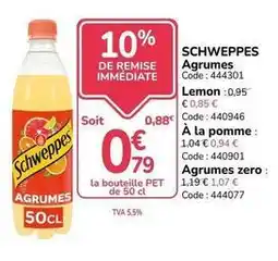 Promocash Schweppes - agrumes offre
