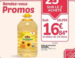 Promocash Maurel - huile de tournesol offre