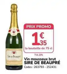 Promocash Promo - vin mousseux brut offre